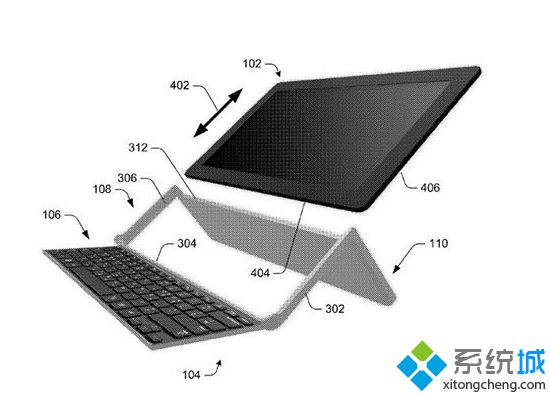 微软正研发新专利计算机可折叠键盘：Surface平板可用1