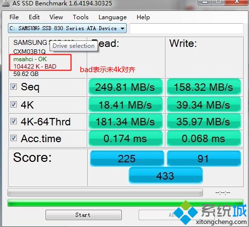 固态硬盘4k对齐检测方法一 as ssd工具1